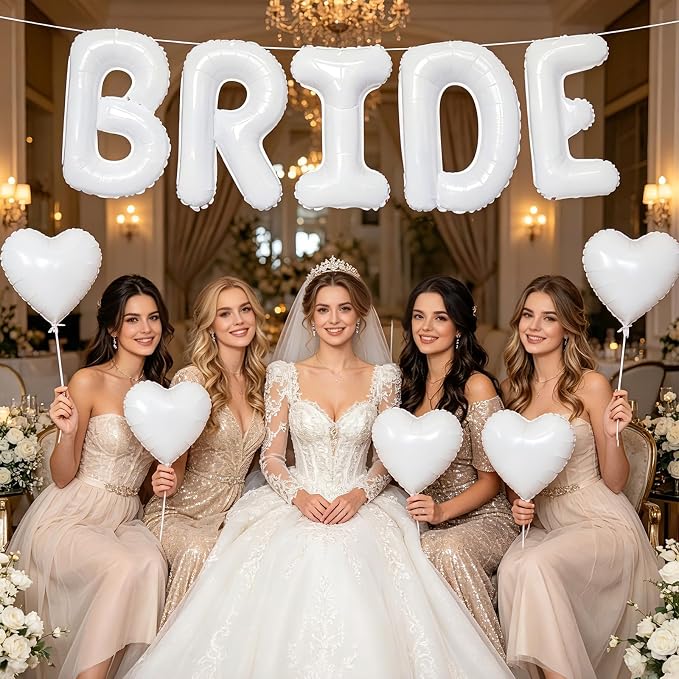 TONIFUL 40 Inch Giant Bride Balloon Bachelorette Party Decorations - Image 3