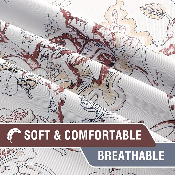 H.VERSAILTEX Blackout Curtains 84 Inch Length 2 Panels Set Floral Print Curtain - Image 5