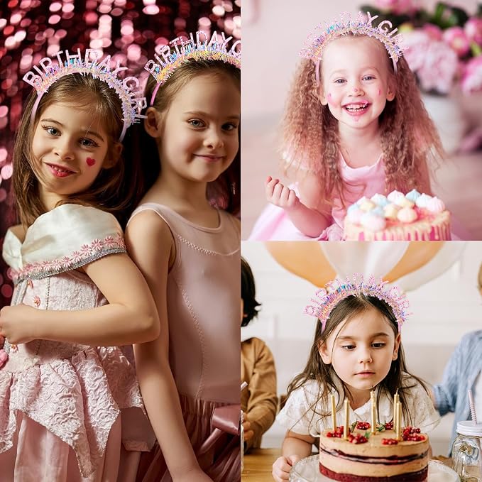 CIEHER Birthday Girl Headband Birthday Crown - Image 3