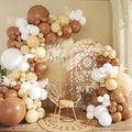 CROSSFINGERS Brown White Balloon Garland Arch Kit by CROSSFINGERS