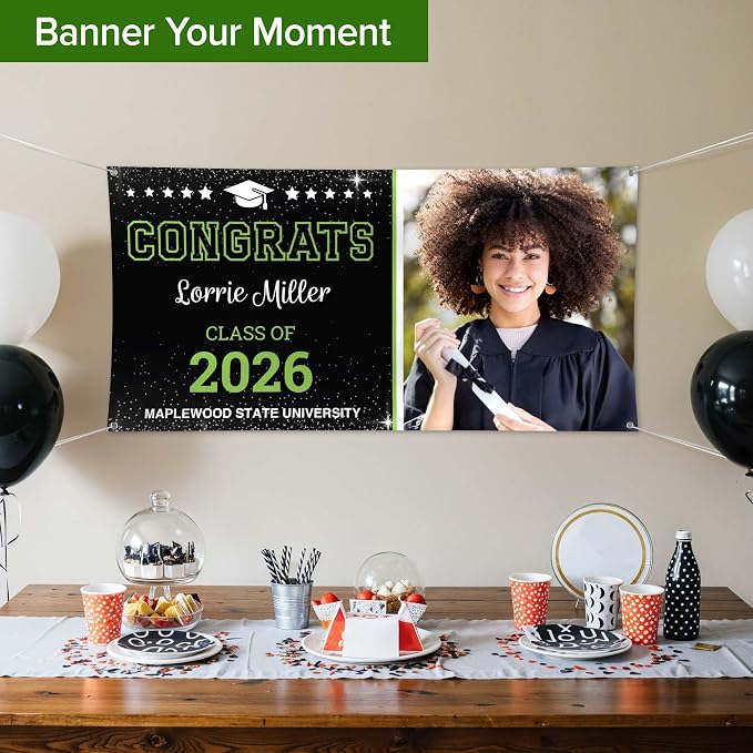 Graduation Banner Backdrop, Custom Class of 2026 - Image 3