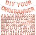 DIY Banner Kit with Letters Bright Rose Gold Customizable Birthday Banners by mifengda