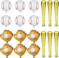 Skylety 18 Pieces 18 Inch Baseball Balloons Baseball Foil Balloons 20 Inch by Skylety