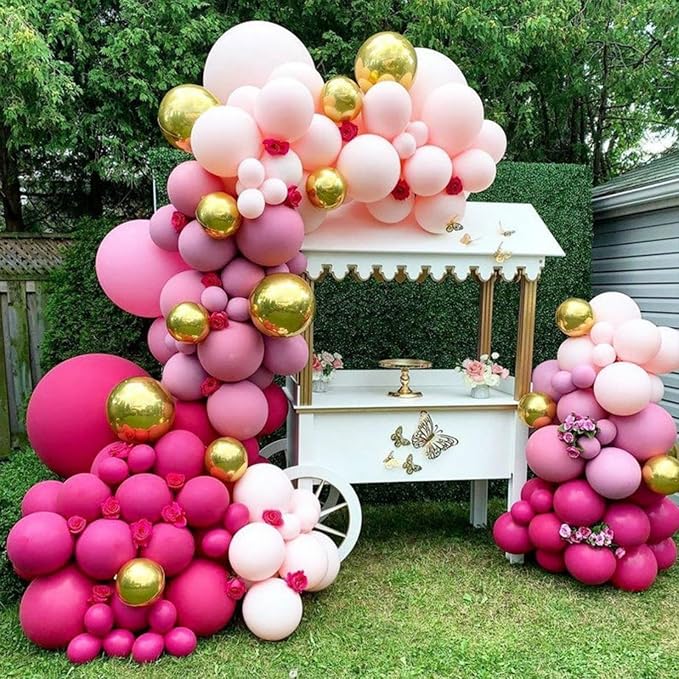 RUBFAC Pink Balloons 120pcs 12 Inches Latex Light Pink Balloons - Image 6
