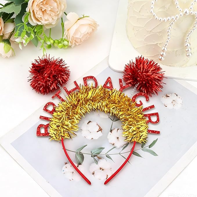 CIEHER Birthday Girl Headband Birthday Crown - Image 4