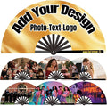 Custom Fans with Your Photo/Text - 13 Inch Personalized Folding Hand Fan for Line Dancing, Weddings, Parties | Decorative Gift for Women, Church Events & Dance Performances (120, 10 Inch)