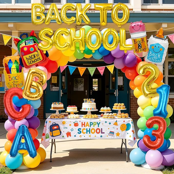 Back to School Balloons, Back to School Decorations Letter Balloons Banner | - Image 6