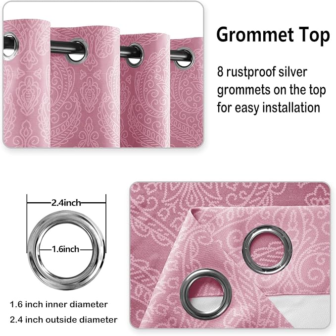 DWCN Ombre Room Darkening Blackout Curtains - Image 5