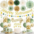 Vlipoeasn Green Gold Retirement Decorations by Vlipoeasn
