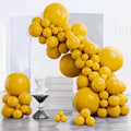 PartyWoo Mustard Yellow fall Balloons 140pcs Different Sizes | 18 12 10 5 Inch by PartyWoo