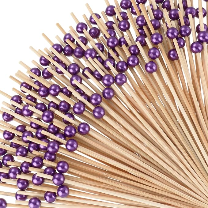 Reallnaive 600 Pcs Cocktail Pick Pearl Fancy Toothpick by Unknown