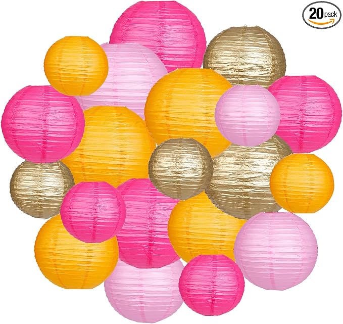Paper Lanterns Party Decorations, Hanging Round Chinese Lanterns by Unknown