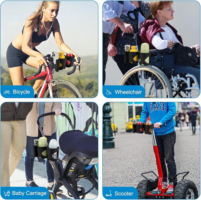 Accmor Stroller Cup Holder, Walker Wheelchair Bike Drinks Holder | Universal - Image 7