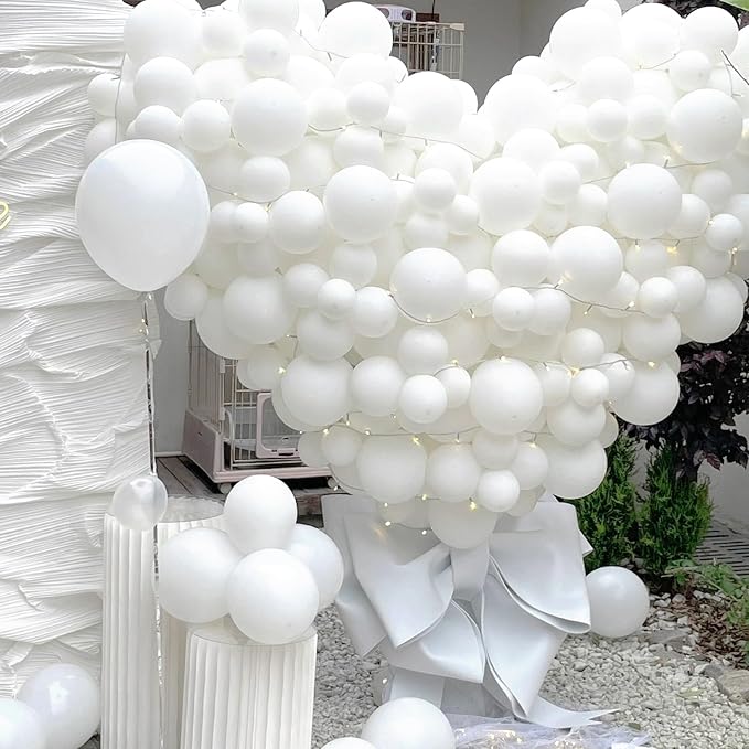 200 Pieces White Balloons Different Sizes 5 10 12 18 Inch Latex White Balloon - Image 7