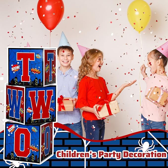 Feifeiya Spider Birthday Party Decor Second Birthday Decorations Two Balloon - Image 2