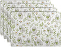Easter Bunny Rabbits Placemats Set of 4 Easter Spring Green Leaves Flroal by Wnoesat