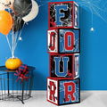 Feifeiya 4 Pcs Spider 4th Birthday Decoration Spider Theme Balloon Boxes One by Feifeiya