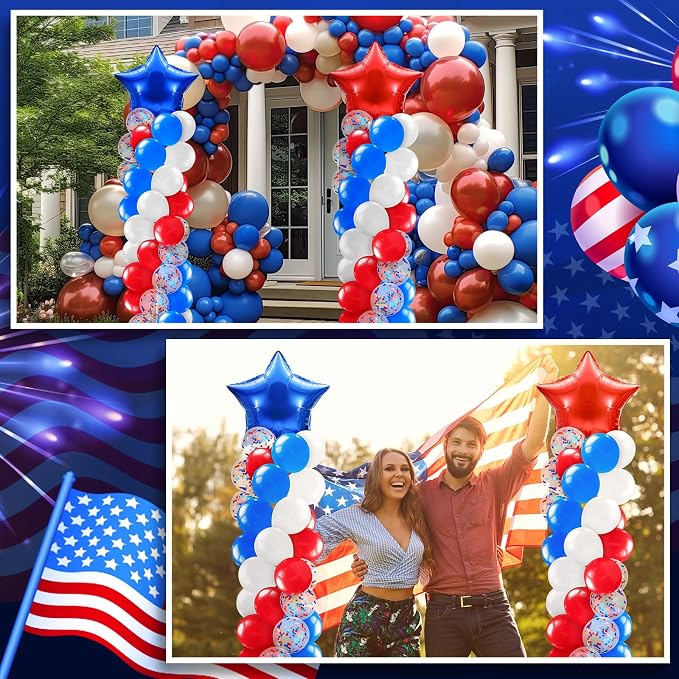 Kasyat 2 Sets 4th of July Balloon Column Stand Kit - Image 7