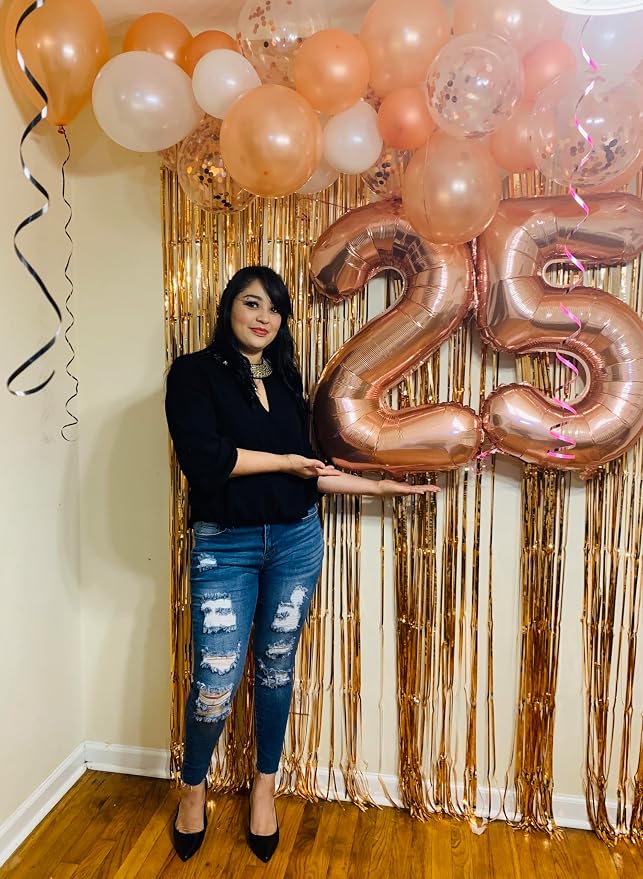 40 Inch Number 15 Balloon for 15th Year Old Birthday Decorations, Rose Gold | - Image 3