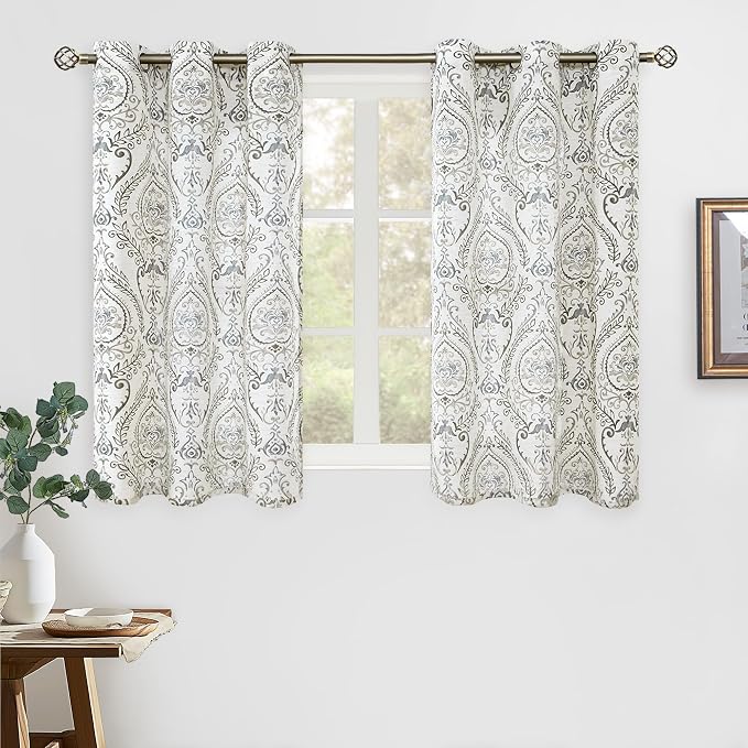 Cafe Linen Curtains 45 inch Length by LAMIT