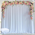 White Backdrop Curtain for Parties Backdrop Drapes, 4 Panel 5x8FT by Wokceer