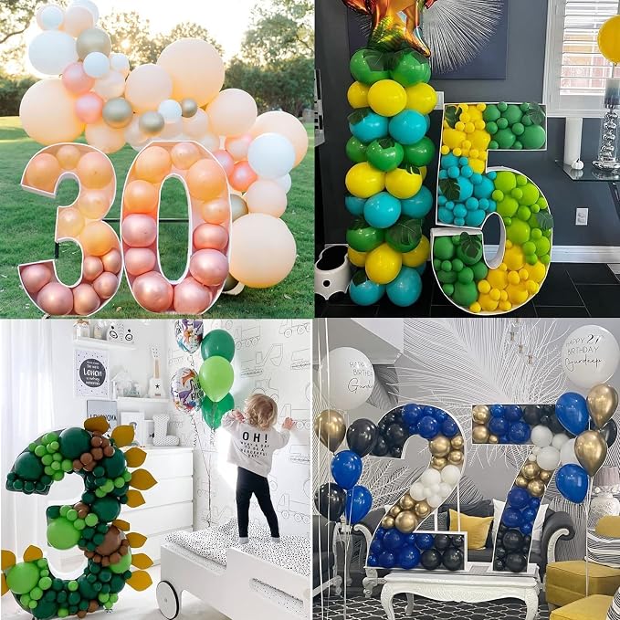 Mosaic Balloon Frame Numbers 8 Pre-Cut Large Foam Board Sign Cut-out - Image 6