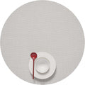 Chilewich Mini Basketweave Placemats, Round Woven Placemats Set of 4 | Reusable by Chilewich