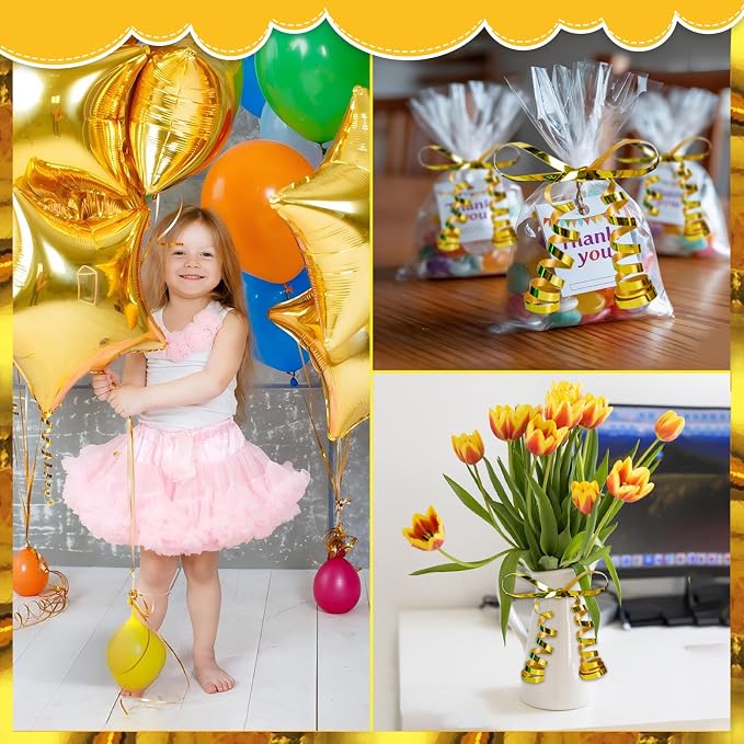 500 Yards Curling Ribbon， Bright Gold Balloon String Ribbon，for Gift - Image 6