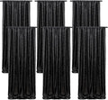 Black Sequin Curtains Backdrop 6 Pcs 2FTx8FT Shiny Curtains Drapes | Glitter by B-COOL