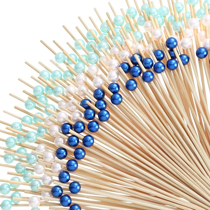 Reallnaive 300 Pcs Cocktail Pick Pearl Fancy Toothpick by Unknown
