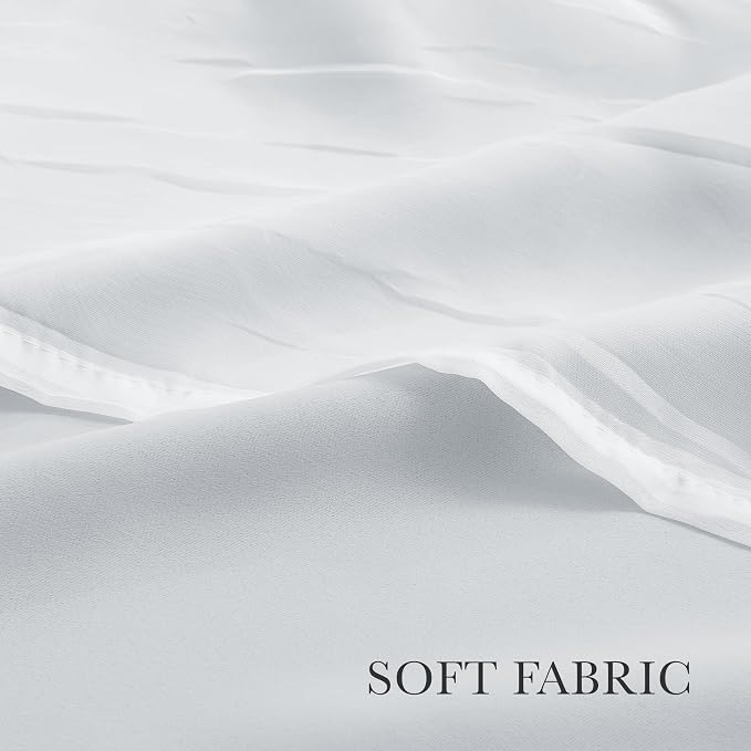 PONY DANCE White Bedroom Curtains, 52 x 63 inches, 2 Pieces | Window Curtains & - Image 8