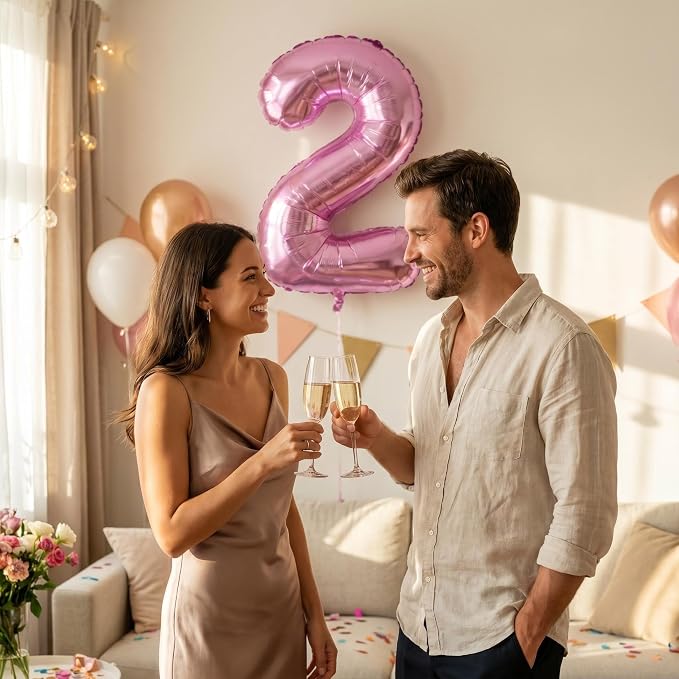 YPSelected 32 Inch Large Foil Helium Number Balloon Birthday Wedding Party 0-9 - Image 2