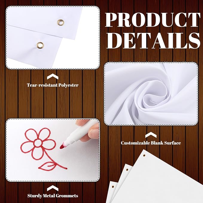 Zonon Large Blank Banners And Signs Polyester Oxford Cloth Sublimation Banner - Image 4