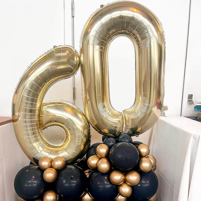 Champagne Gold 17 Balloon, 40 Inch Light Gold Number 17 Balloon Big Foil Mylar - Image 6