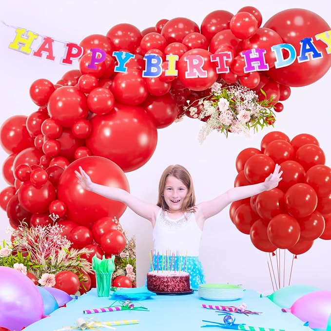114pcs Red Balloons Different Sizes, 18 12 10 5 inch Red Latex Balloons | - Image 6