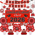 Red Themed 2026 Graduation Decorations Set by Gatherfun