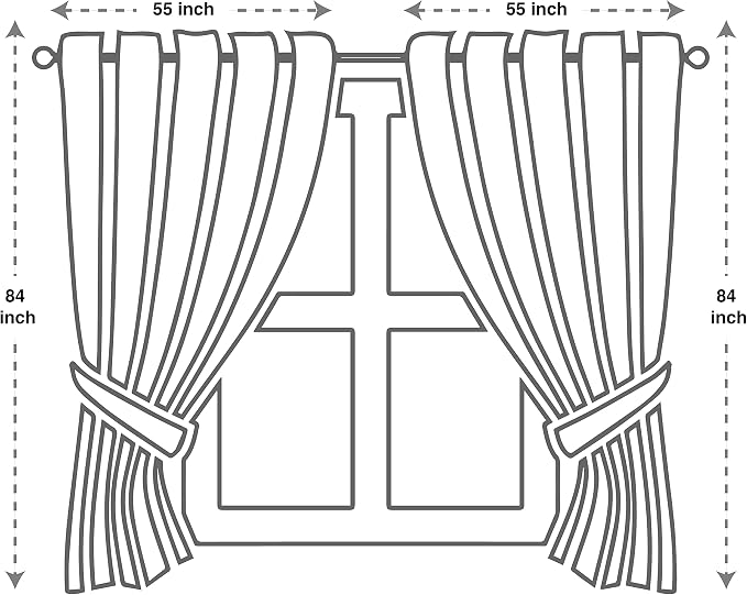 GLORY RUGS Jacquard Luxury Window 2 Panel Set Taupe Curtain - Image 8