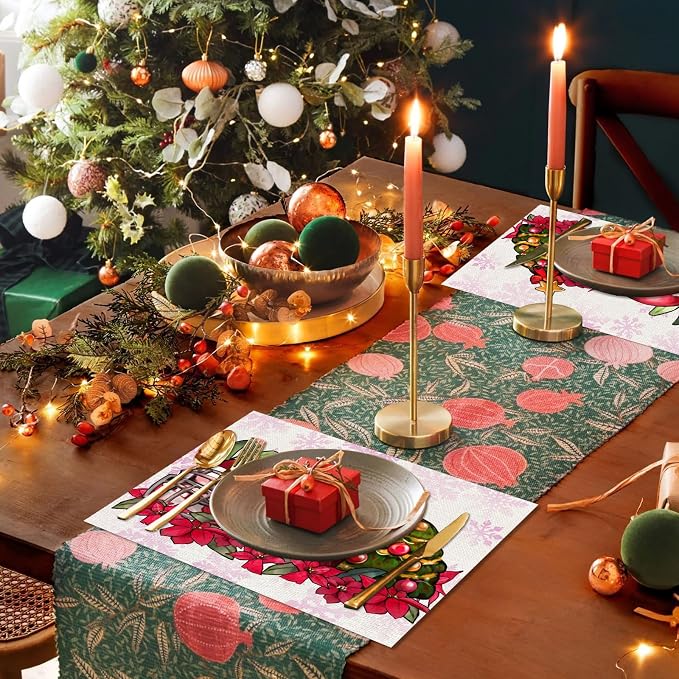 50Pcs Winter Disposable Paper Placemats, Holiday Table Decor - Image 4