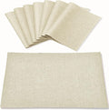 Cloth Placemats Set of 8, Linen Type Fabric Placemats Machine Washable Heat by Rinpon