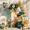 Emerald Green Gold Balloons Arch Kit by LANGASQUE