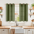 YoungsTex Olive Linen Curtains 40 Inch Length by YoungsTex