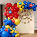 160Pcs Red Yellow Blue Carnival Circus Balloon Garland Arch Kit | Latex Balloons by Unknown