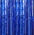 7 Pack 3.3 x 9.9 ft Dark Blue Fringe Backdrop Streamers Party Decorations | by Crosize
