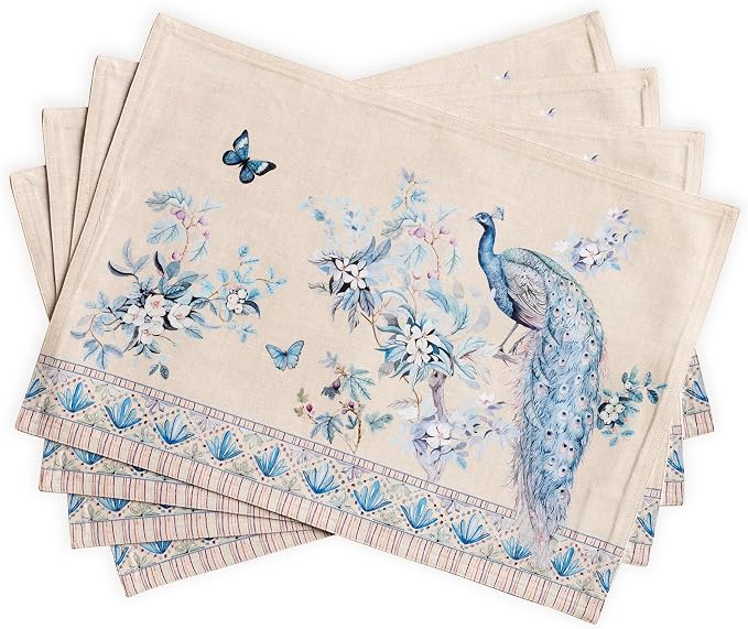 Maison d' Hermine Placemats Set of 4 Reusable 100% Combed Cotton | Cloth Place by MaisondHermine