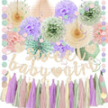 Sage Green and Blush Purple Baby Shower Decorations by IHEPYQ