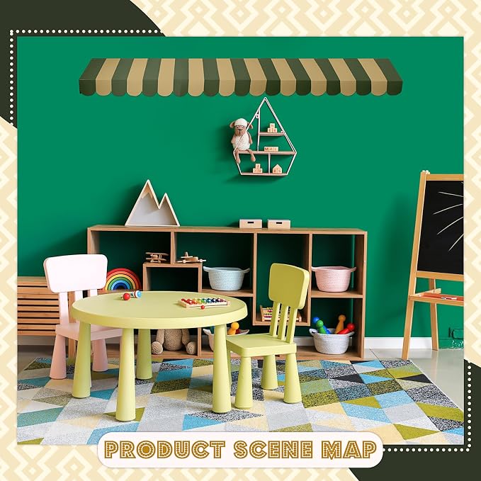 Boao 4 Pack Awning Decoration 3D Stripe Cardboard Farmers Market Awning Wall - Image 4