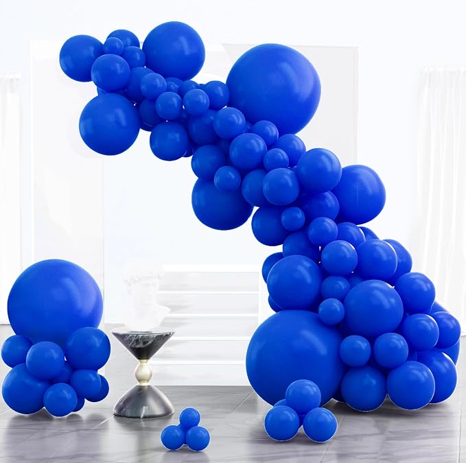 PartyWoo Royal Blue Balloons 85pcs Dark Blue Balloons Different Sizes | 18 12 by PartyWoo