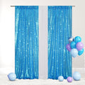 Eternal Beauty Turquoise Sequin Backdrop Curtains, 2 Panels 2x8FT | 3mm Sparkle by EternalBeauty