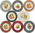 UnivoColors Placemats Round Faux Leather Placemats Set of 8-Waterproof-Wipe by UnivoColors