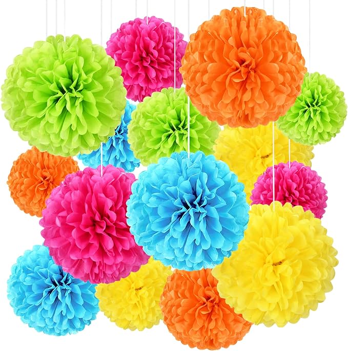 Tissue Pom Pom Paper Flower Ball Party Decorations by Kylebeer